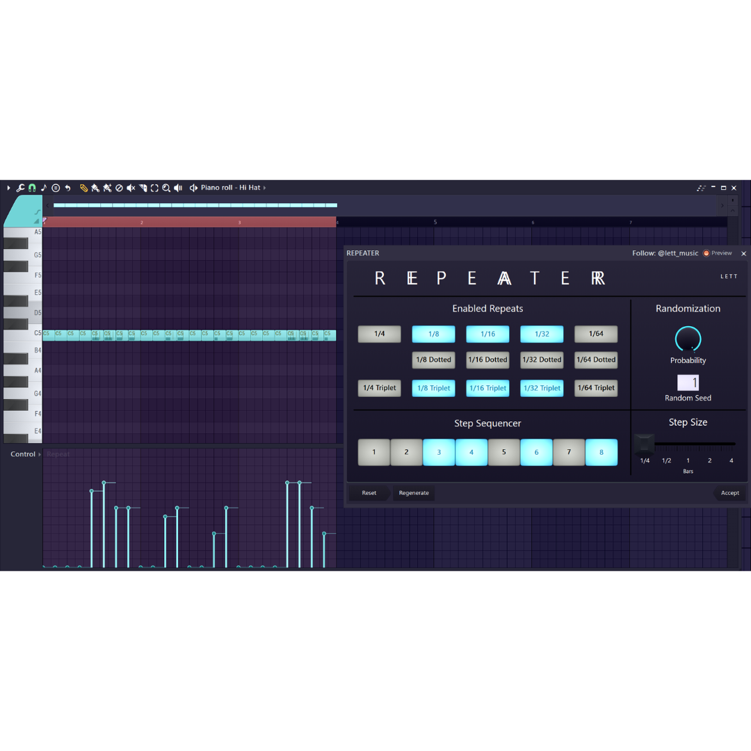 Example of REPEATER Script Randomizing Note Repeats