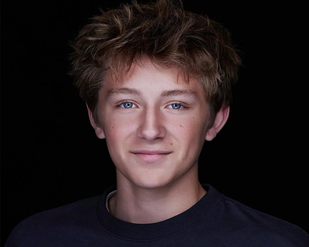 Teen actor headshot photographed by Alex Abercrombie in Costa Mesa, Orange County. Clean studio lighting and a natural, casting-ready look for teens and adults needing professional actor headshots for auditions, agencies, and casting.