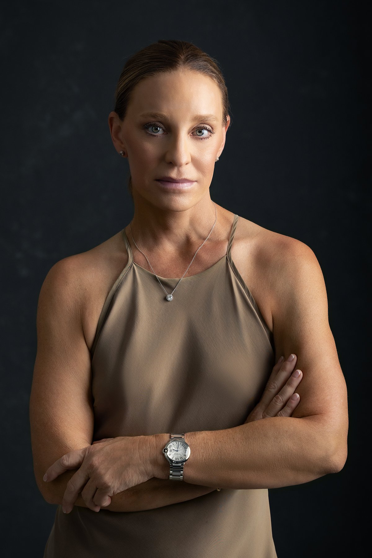 Studio portrait of Gena Wueste for the 40 Over 40 portrait series photographed by Newport Beach portrait photographer Alex Abercrombie