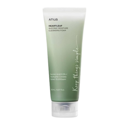 Espuma Limpiadora Hidratante Heartleaf Succinic 150 ml - Anua