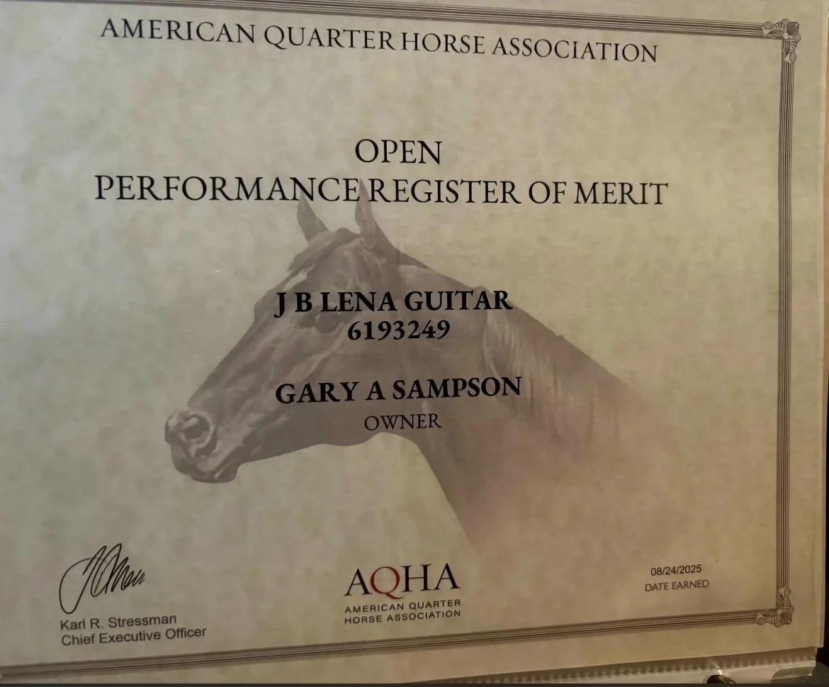 JB LENA GUITAR - EARNING HER OPEN PERFORMANCE ROM WITH GARRETT ACKERSON OF TWISTED FATE PERFORMANCE HORSES 