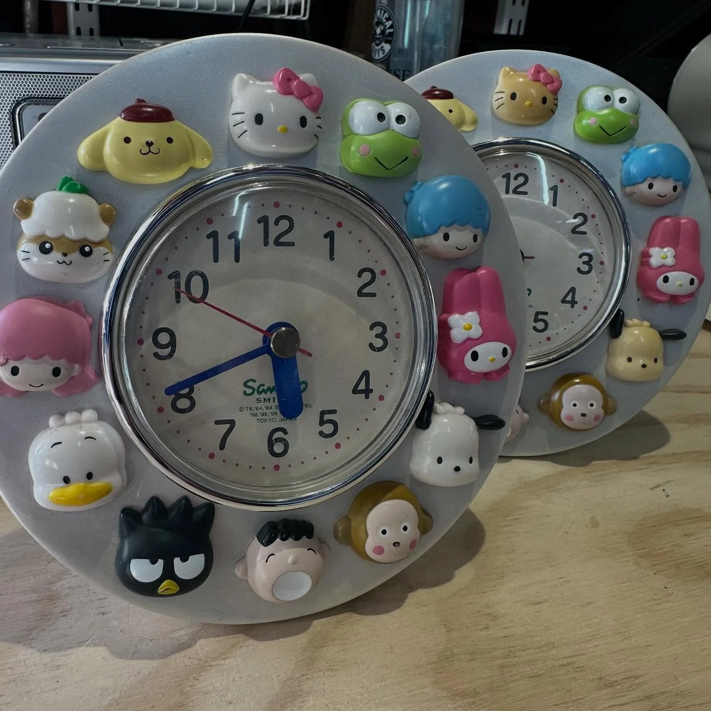 #bonusitem #sanrio #clock #hellokitty #keroppi #littletwinstars #mymelody #monkichi #pochacco #tabo #badtzmaru #pekkle #kuririn #pompompurin