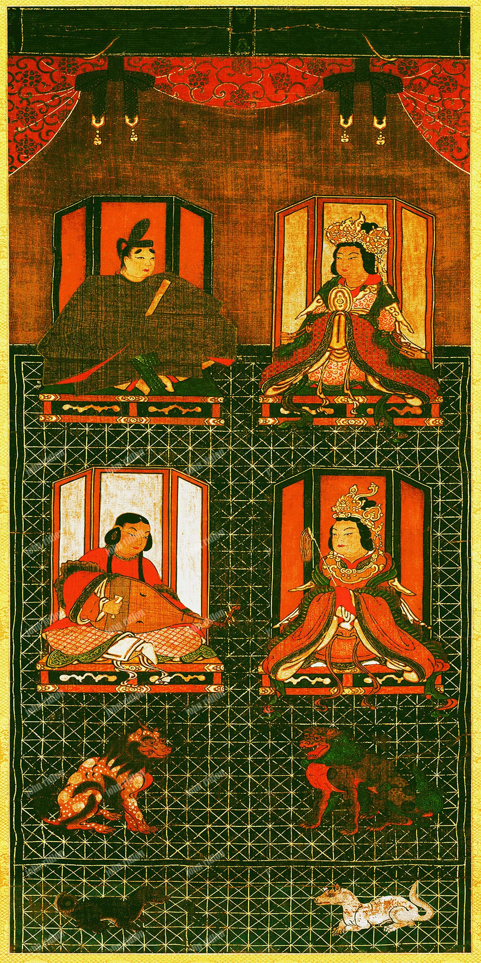 Mandala of the Four Deities of Mt. Koya 2 1500's 17mb.jpg