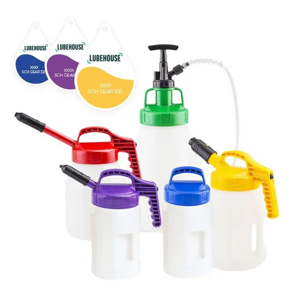 Lube-ID öljynmerkintäjärjestelmä laatupisara ja jakeluastiat