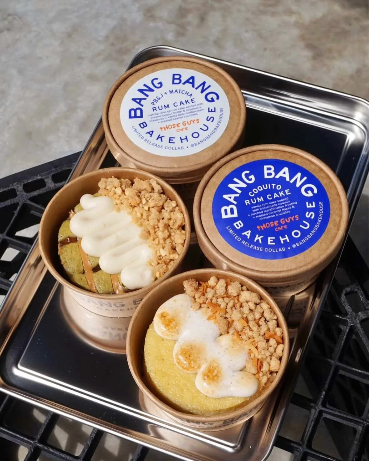 Rum Cake Pre-Orders are Live! 🔗 

We&rsquo;re so excited to share our collaboration with @bangbangbakehouse featuring exclusive rum cake flavors inspired by our seasonal drinks 👀

&bull; PB &amp; J + Matcha Rum Cake 🍓🥜
&bull; Coquito Rum Cake 🥥
