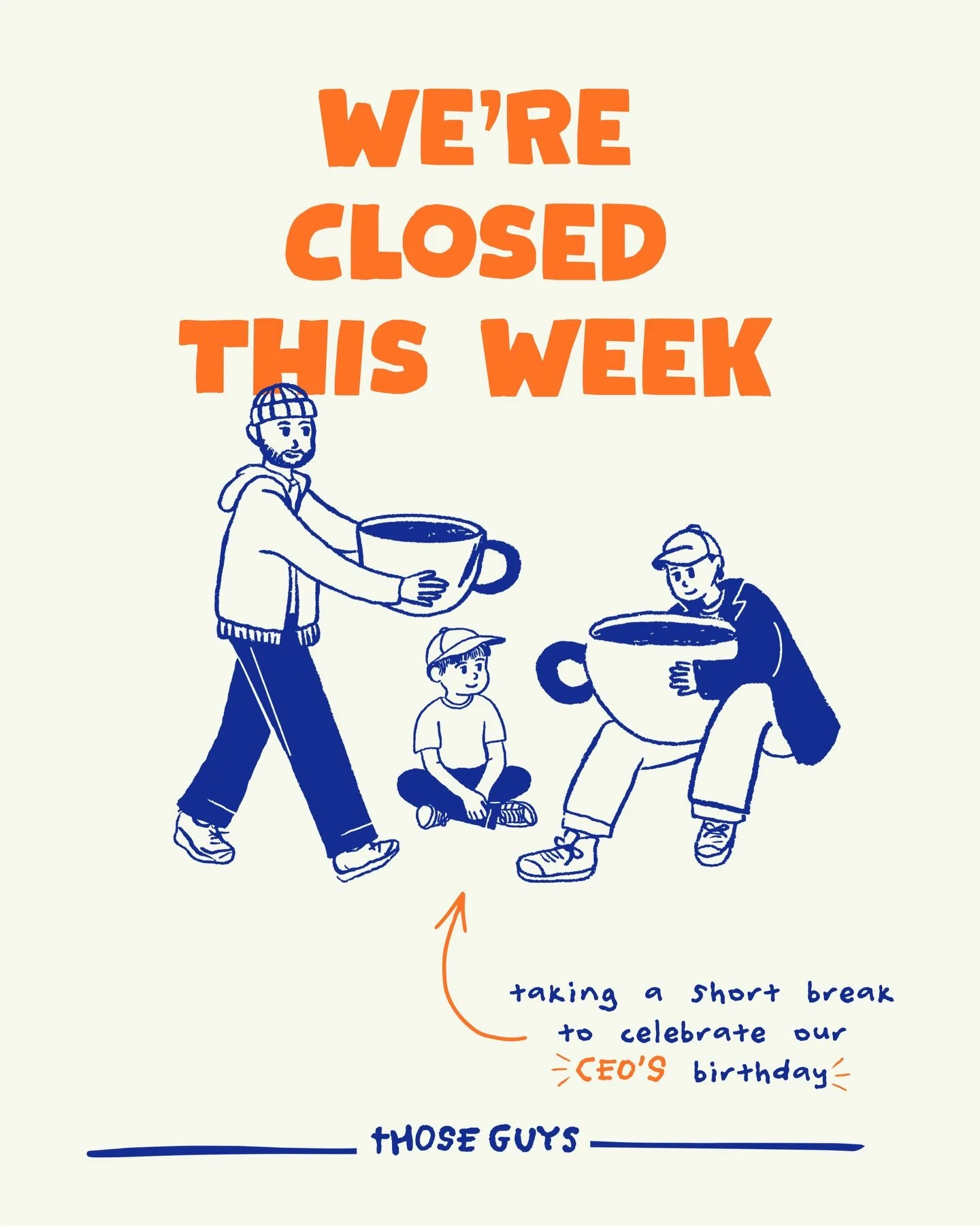 Taking this week to celebrate our CEO turning 4 💙

We&rsquo;re so excited to spend this time together as a family celebrating Luca&rsquo;s birthday and making sweet memories together.

Thank you guys for always supporting Those Guys Cafe! We can&rsq