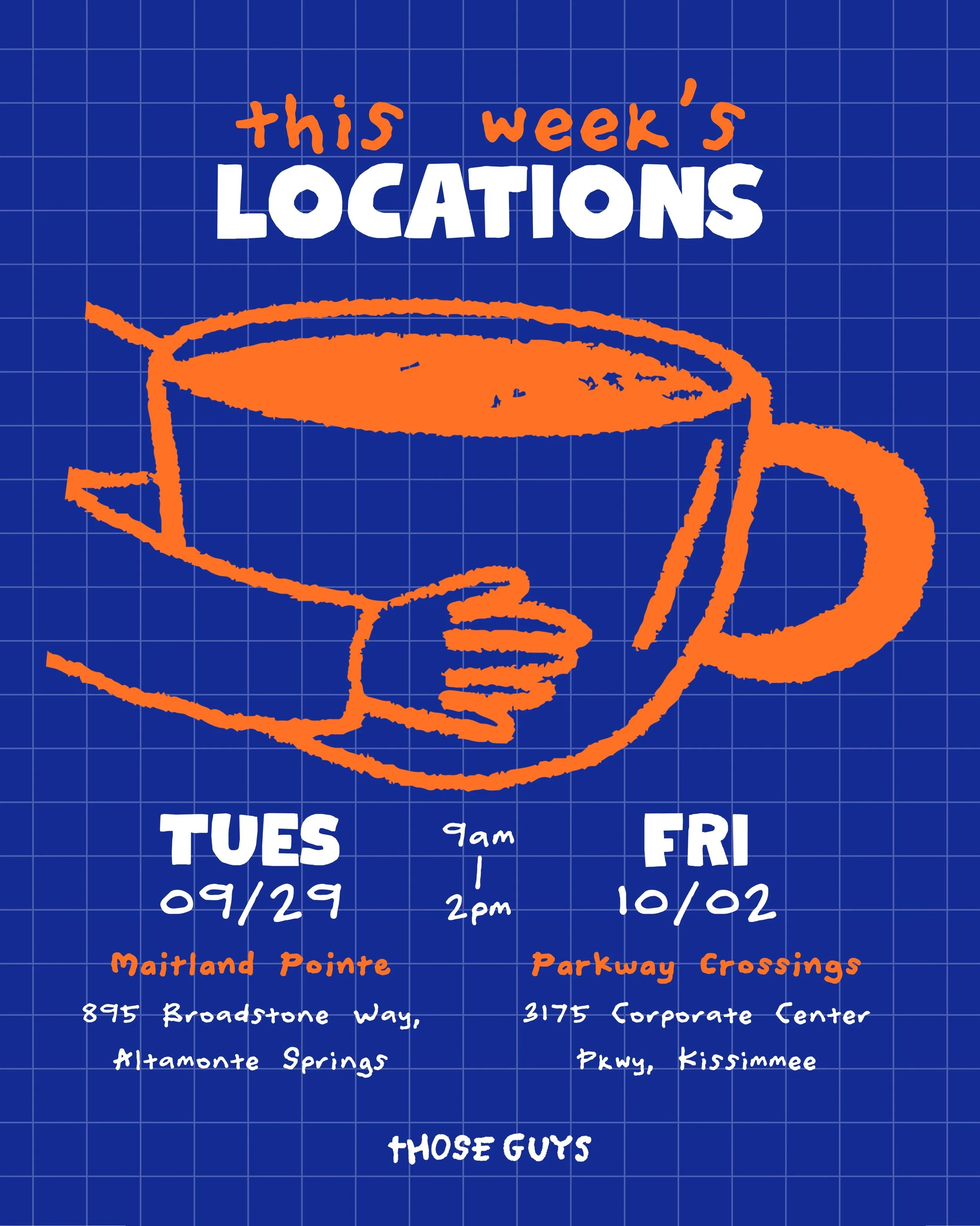 is fall the official coffee season? 🤌🏼

Tues, Sept 29th
&bull; @maitlandpointe 
&bull; second time at Altamonte! 🫶🏼

Fri, Oct 2nd
&bull; @parkwaycrossings 
&bull; we missed you Kissimmee 💘

.

#orlando #orlandocoffee #orlandolocal #coffeetrailer
