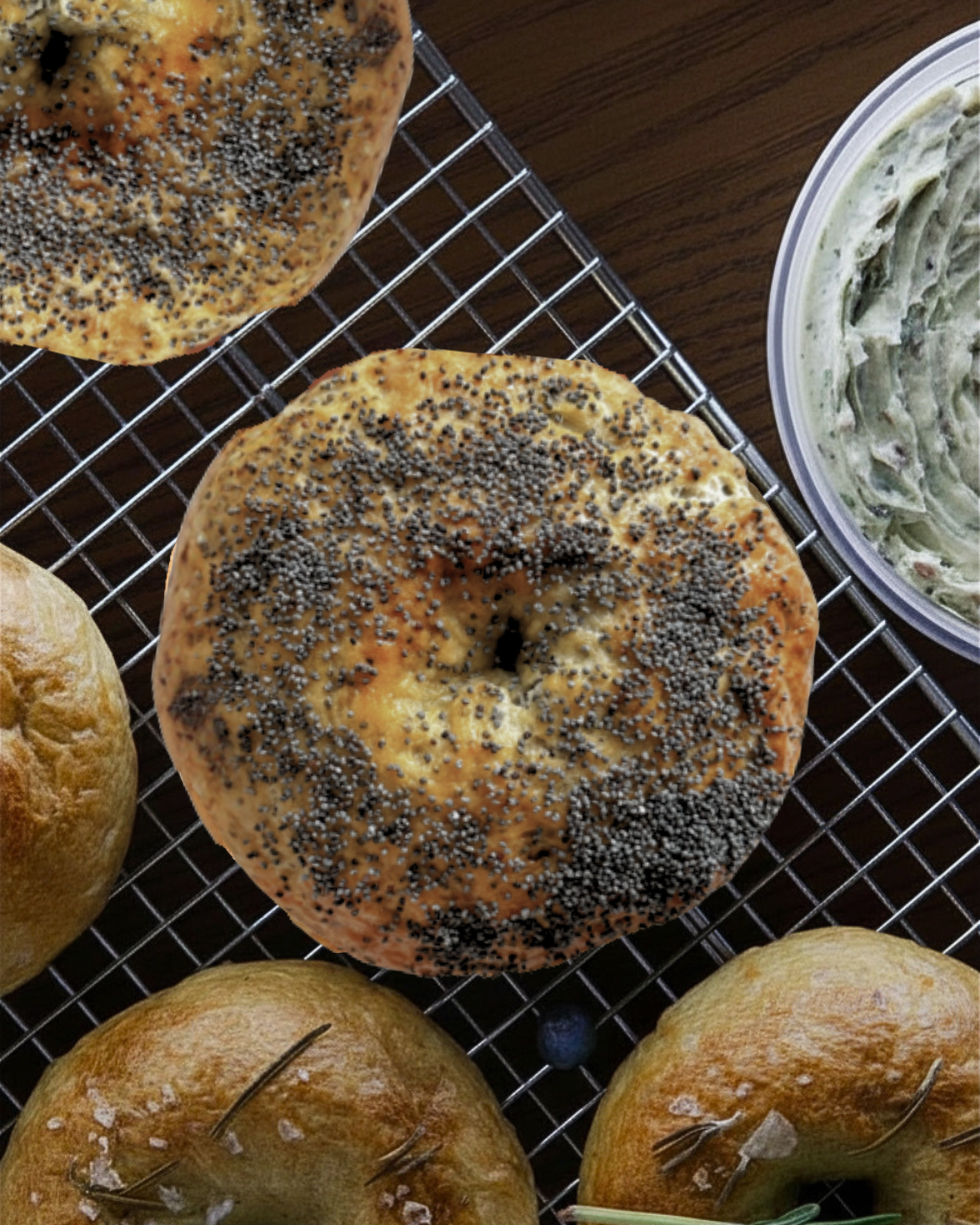 Black Sesame Bagel