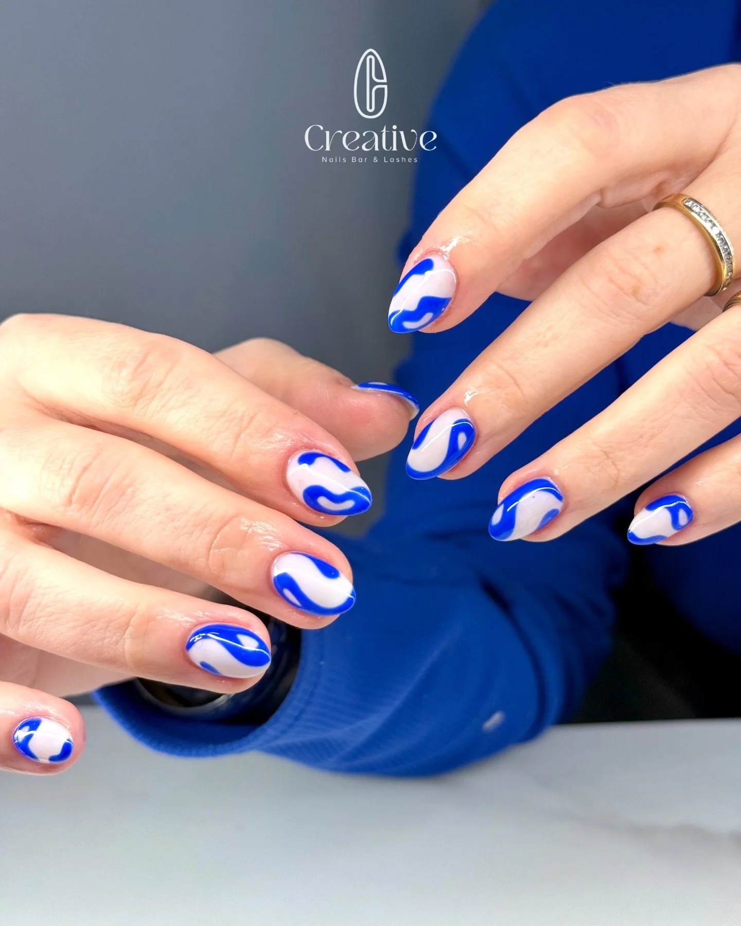Royal blue but make it wavy 💙✨ Set by Lia

✨ Welcome Offer ✨
New here? Enjoy $10 OFF your first visit 💅 when you book services $50+!
(One-time use &bull; First-time customers only &bull; Cannot be combined with other offers 🫶) 
✨ Get pampered at y