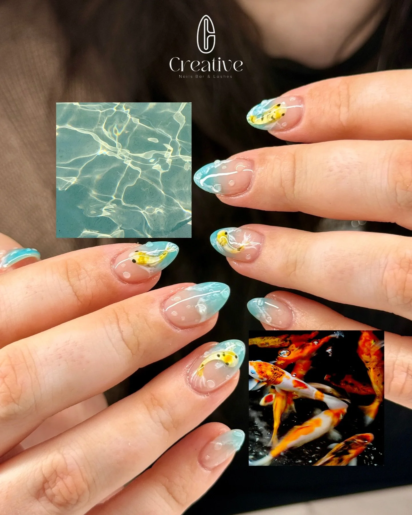 Aquatic Dreams by Lia. 🌊

✨ Welcome Offer ✨
New here? Enjoy $10 OFF your first visit 💅 when you book services $50+!
(One-time use &bull; First-time customers only &bull; Cannot be combined with other offers 🫶) 
✨ Get pampered at your favorite Crea
