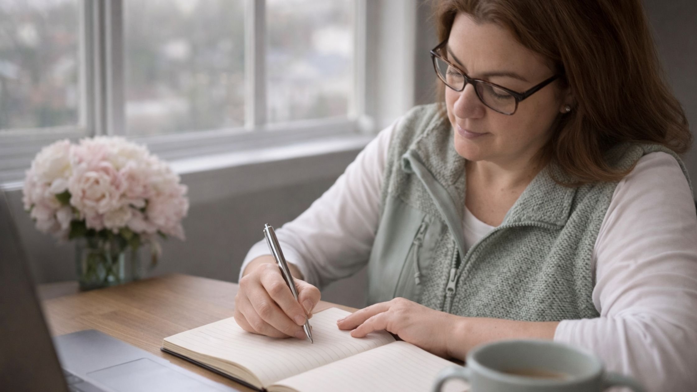 woman in midlife working on her next chapter