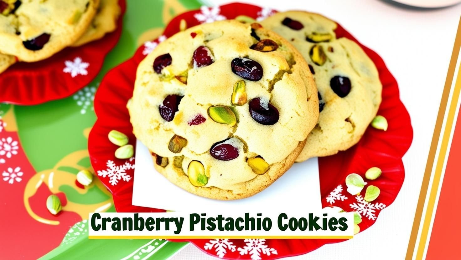 Cranberry Pistachio Cookies for Christmas