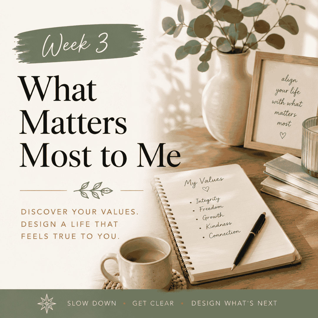 Week 3: What Matters Most to Me?