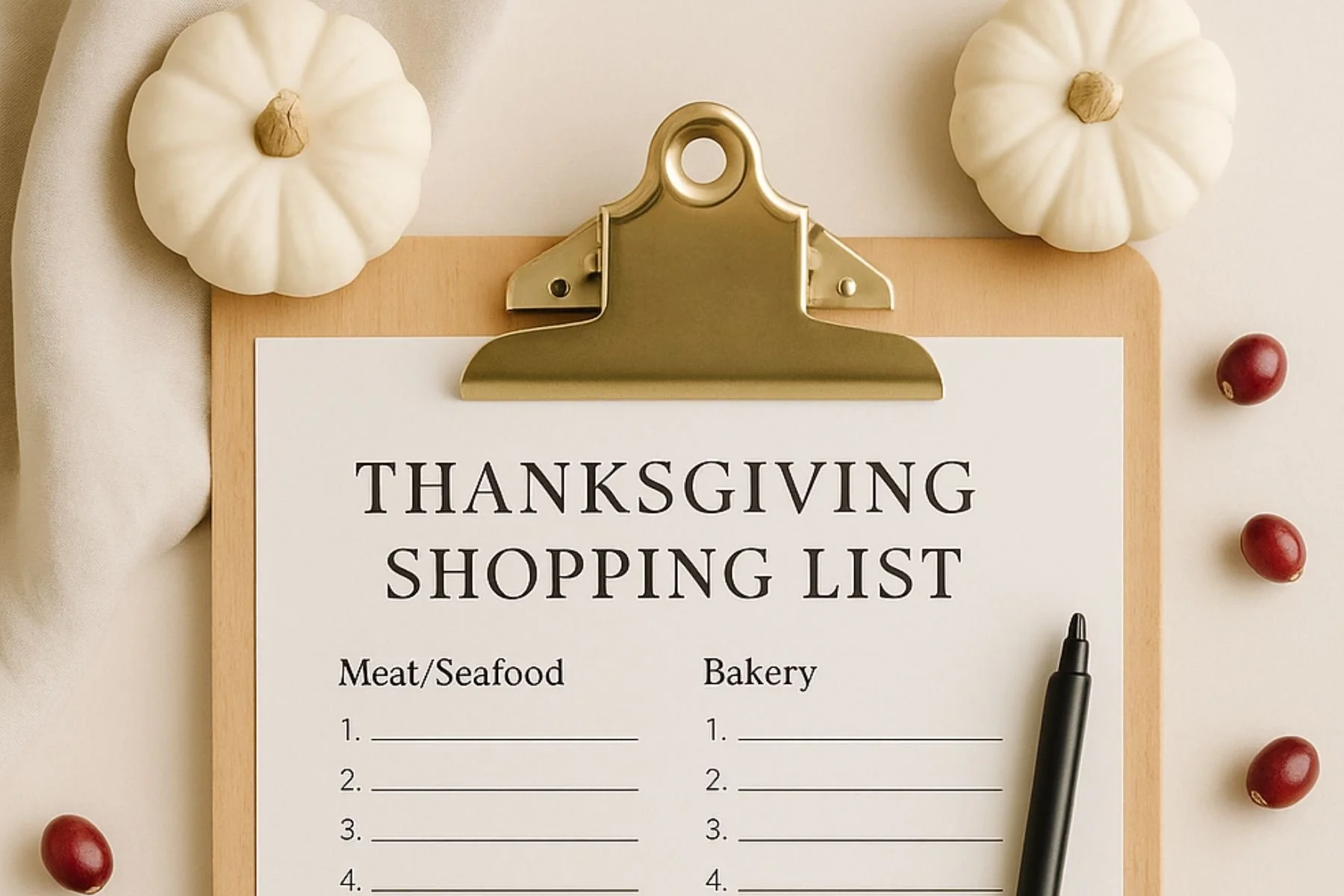 The Complete Thanksgiving Shopping List for a Stress-Free Holiday