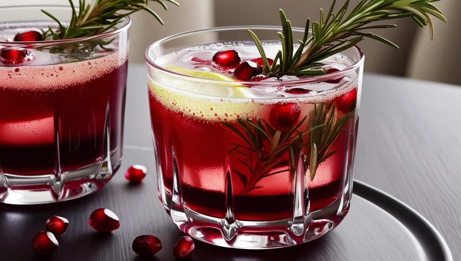 Pomegranate Rosemary Fizz