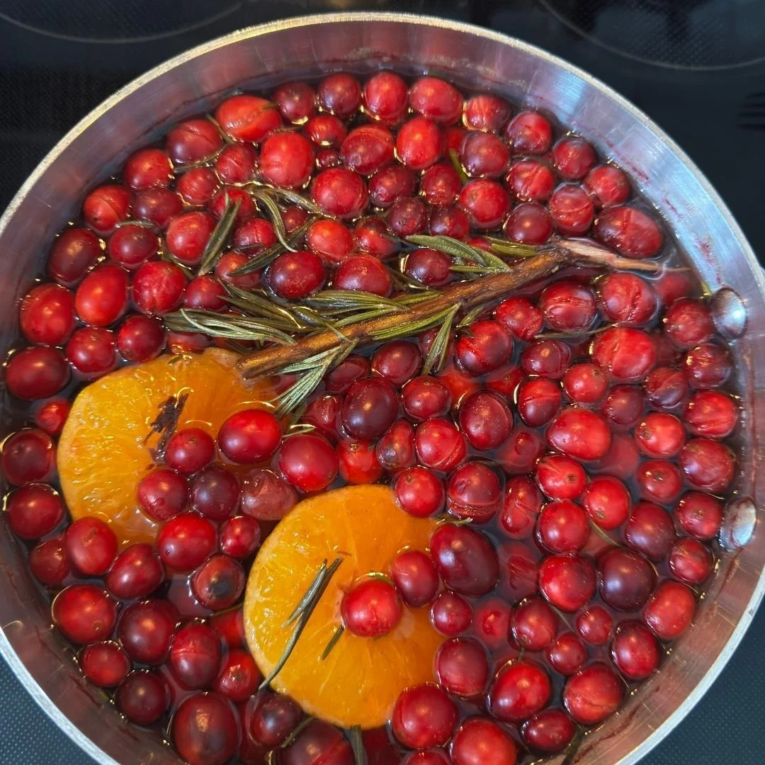 natural air freshener with cranberry, orange, rosemary