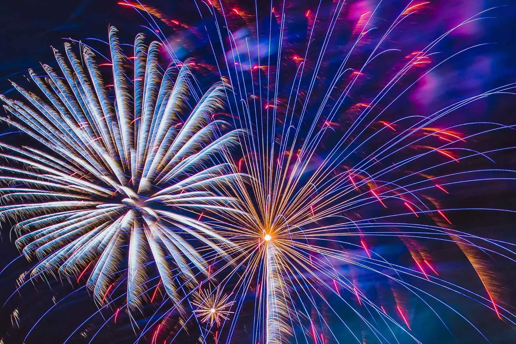 Night time fireworks