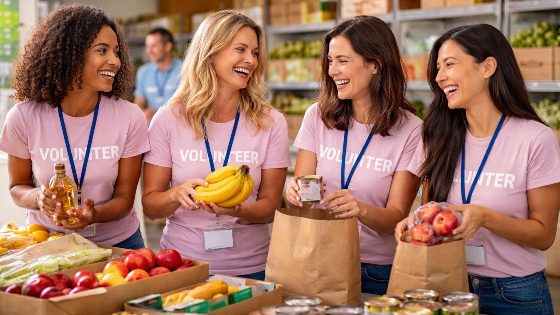women volunteering for Galentines Day