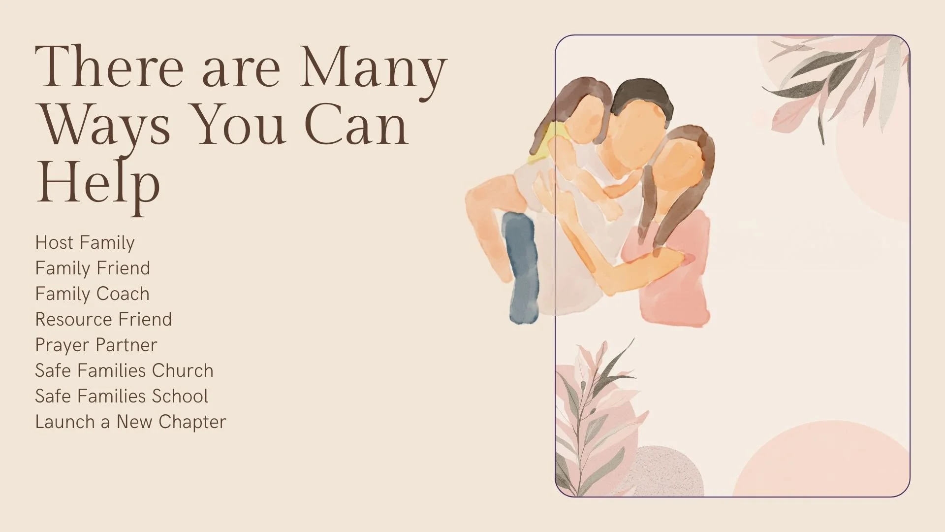 Safe Families - how you can help