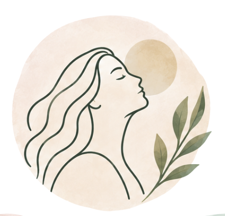Line drawing of a woman with flowing hair, eyes closed, facing upward with a sun and foliage in the background. Dr. Sarah K. Samman serves the cities of Granada Hills, Irvine, and San Diego, CA.