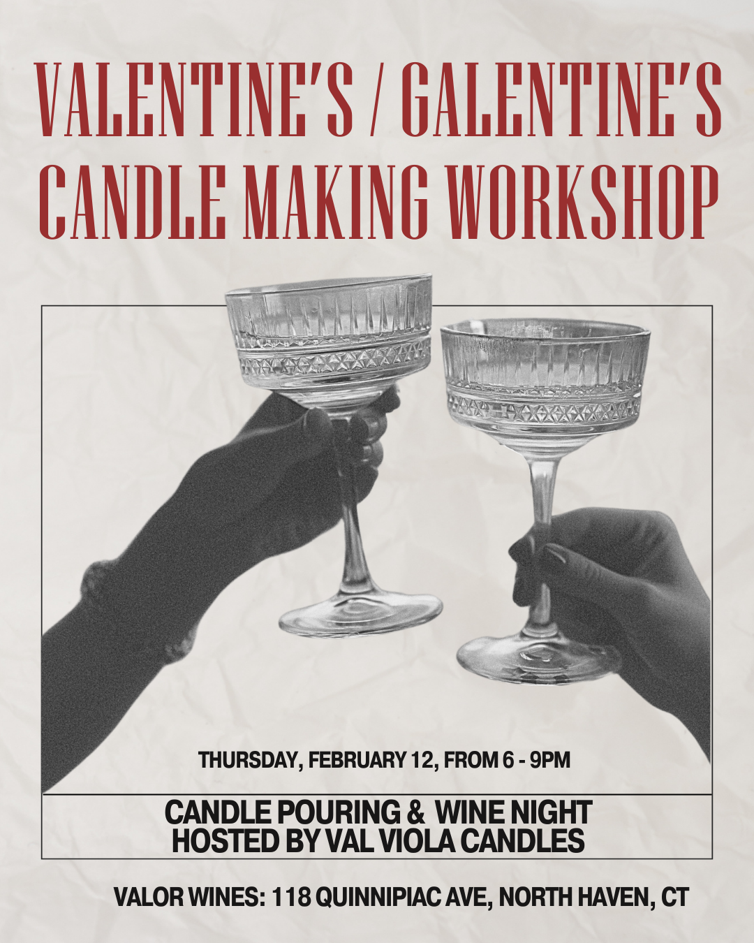 Galentine’s Candle Making Workshop 💕✨ Valor Wines, February 12th