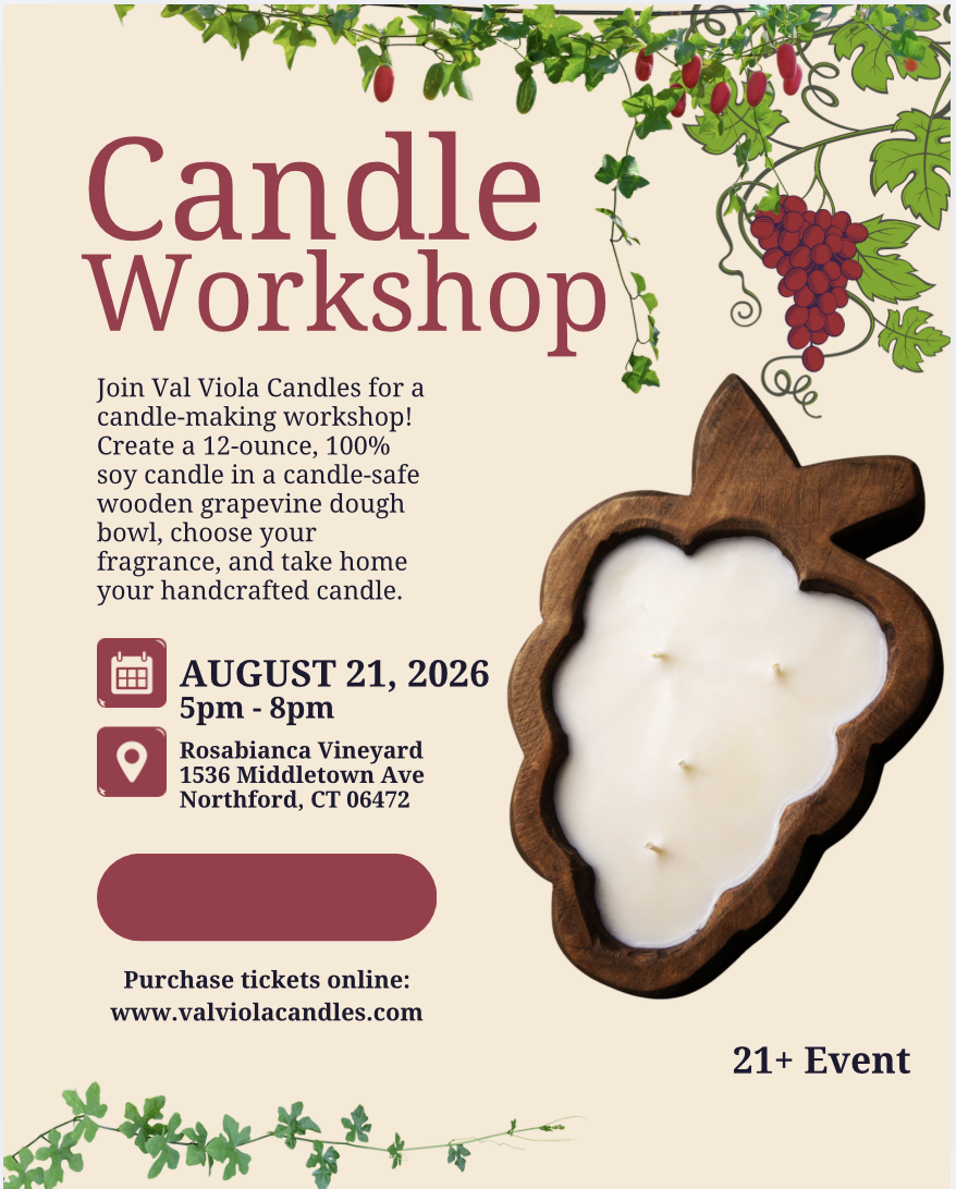 Candle-Making Workshop at Rosabianca Vineyards
