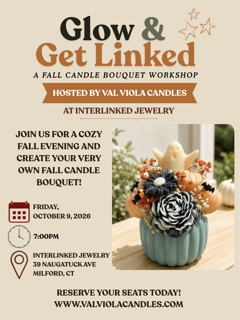 Glow & Get Linked: Candle Bouquet Workshop