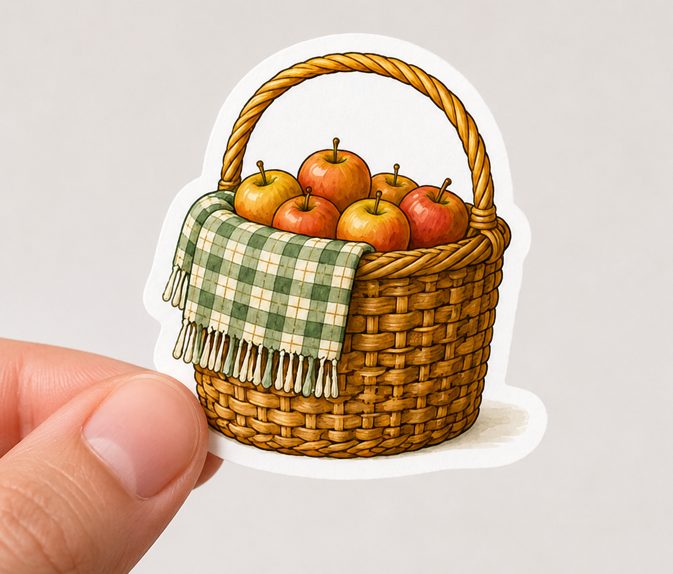 Basket of Apples Vinyl Sticker