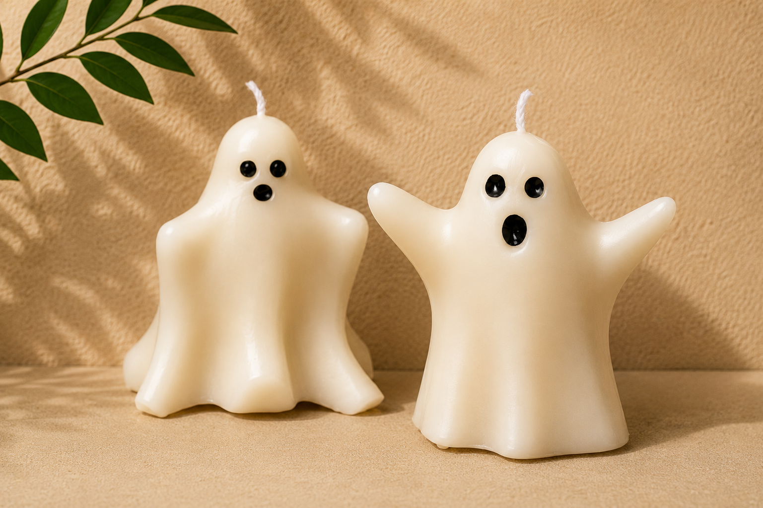 Ghost Shaped Soy Wax Pillar Candle