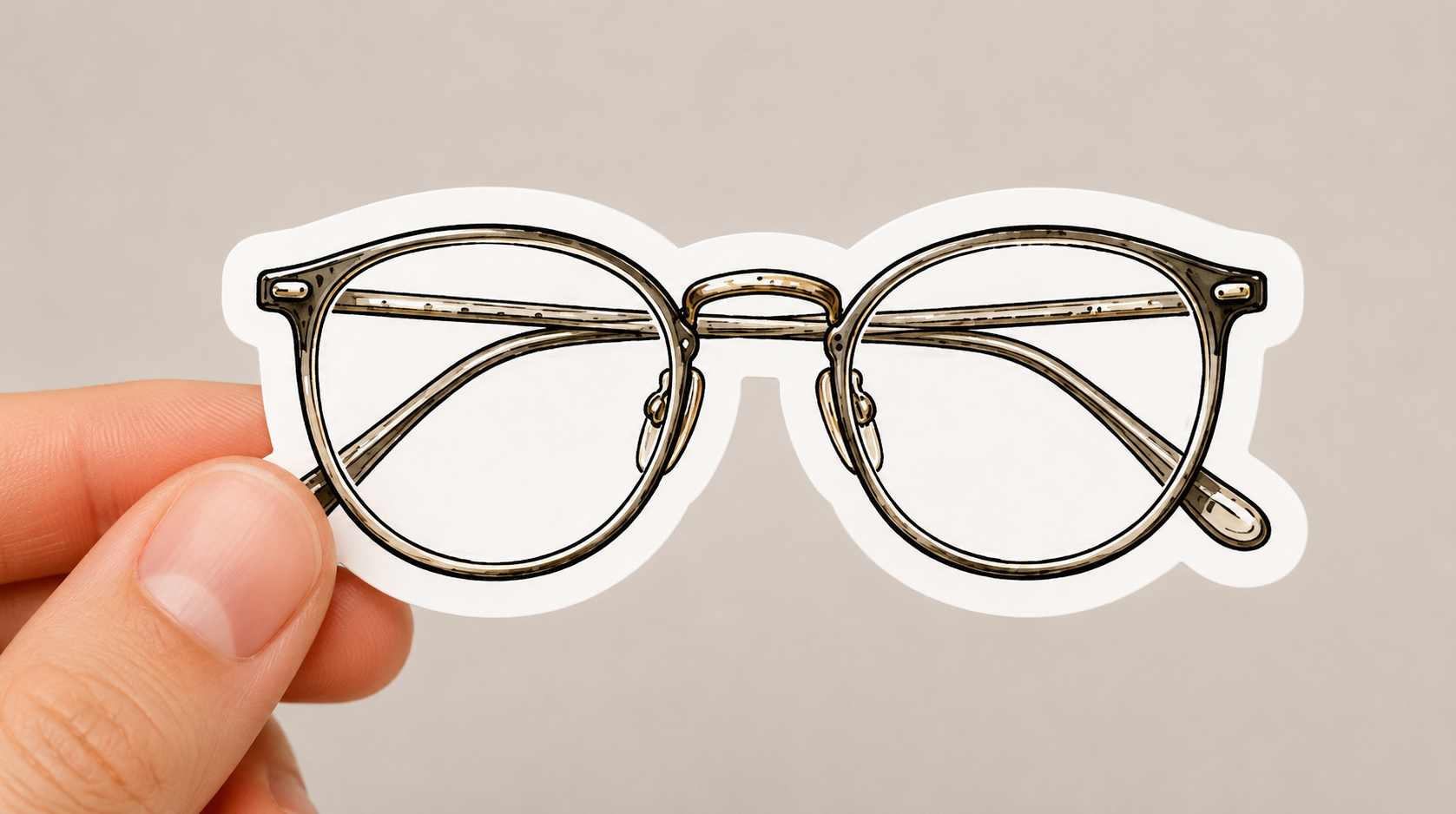 Glasses Vinyl Sticker