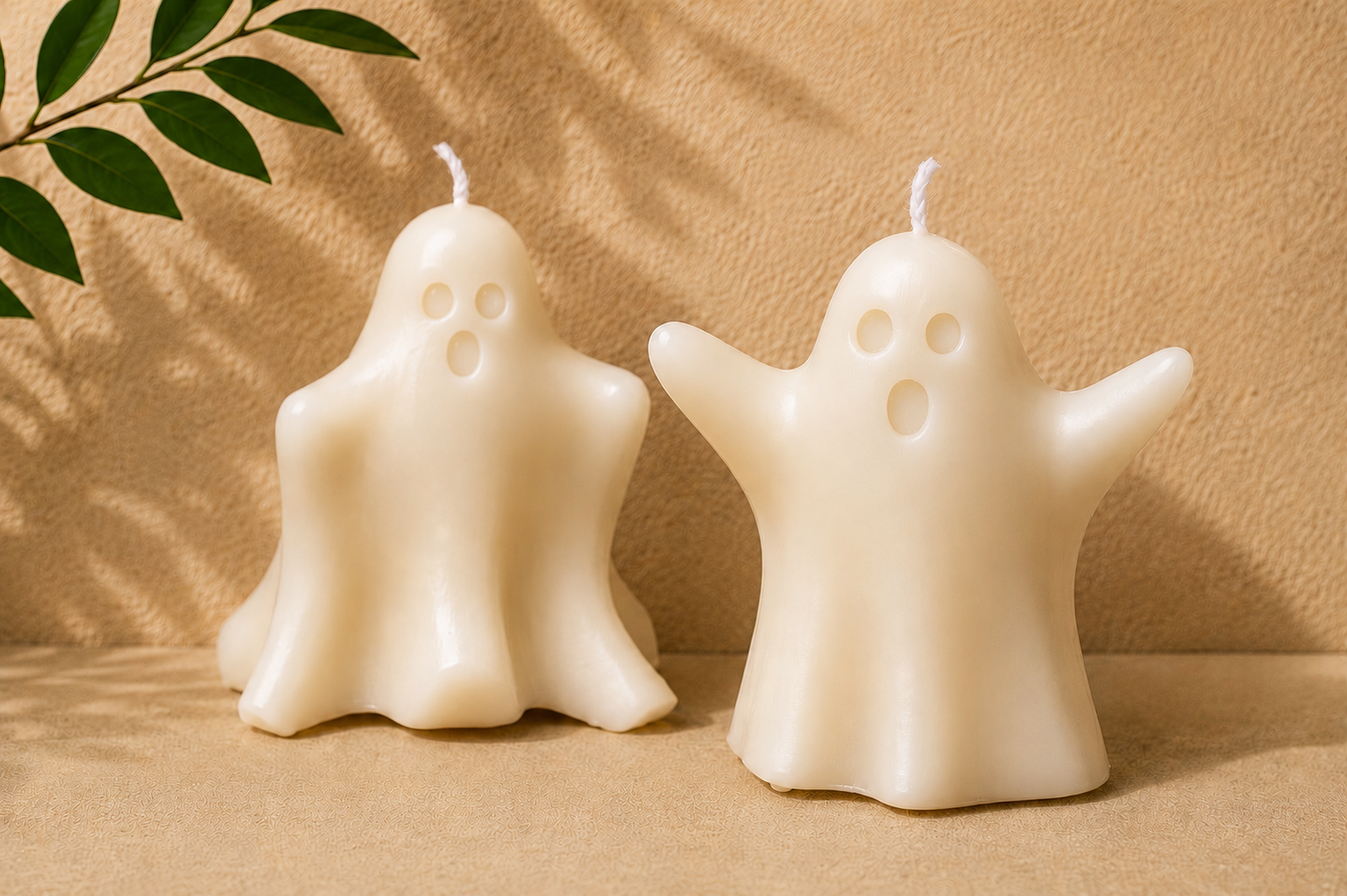 Ghost Shaped Soy Wax Pillar Candle