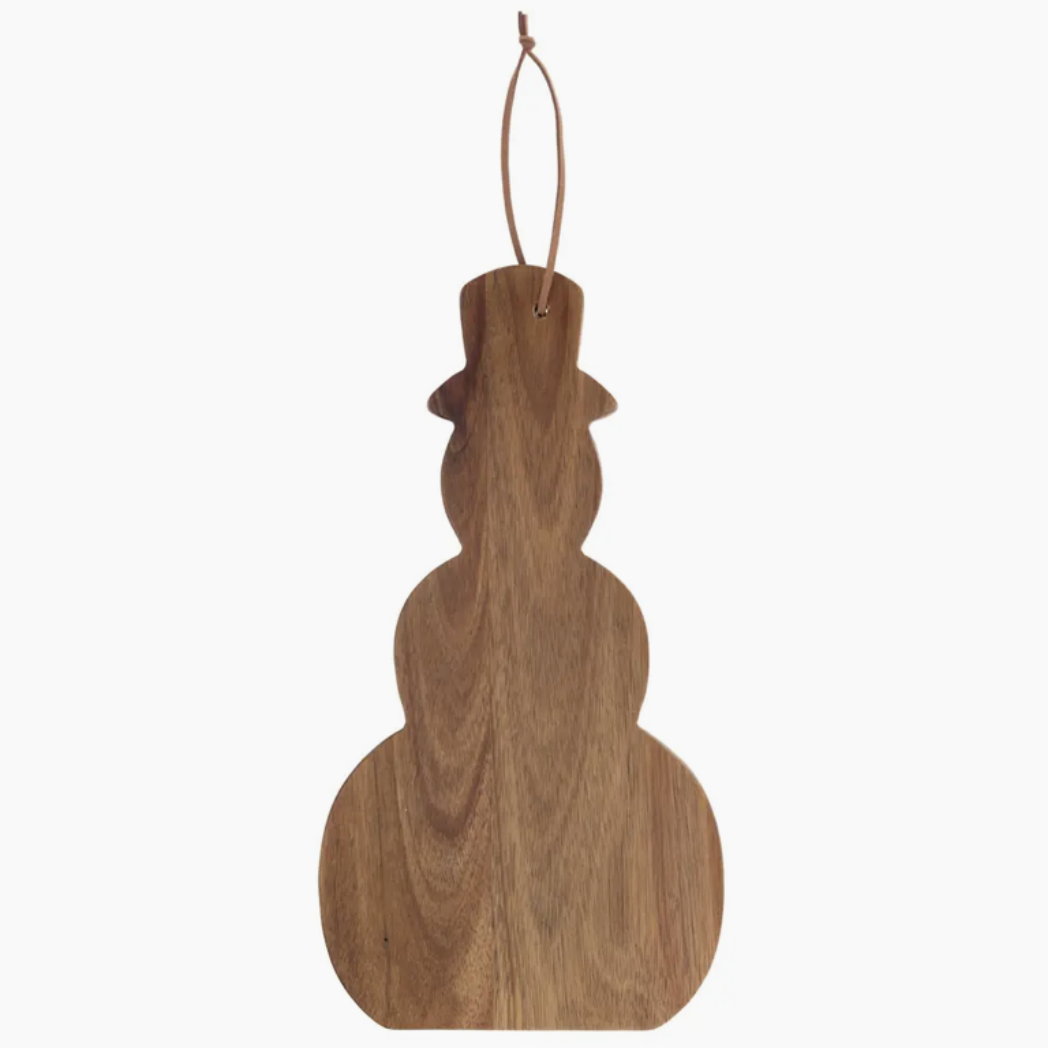 12" Long Snowman Wood Serving Board Christmas