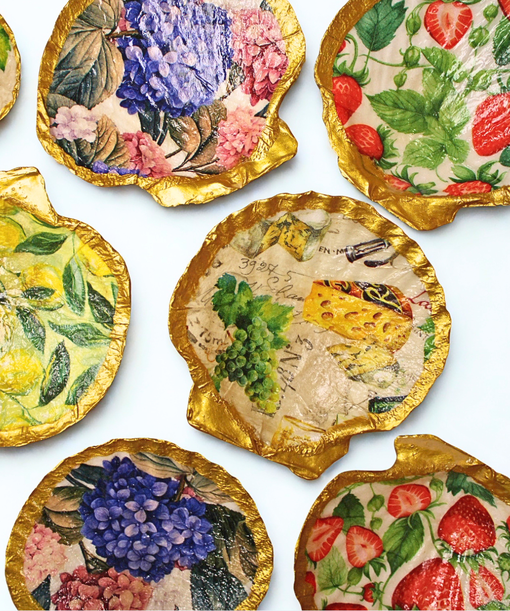 Hand-Painted Scallop Shell Trinket Tray