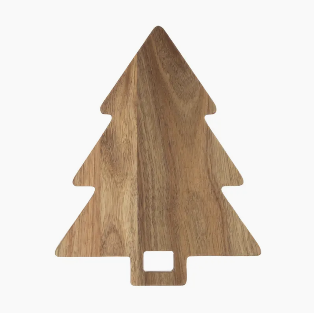 10" Long Tree Wood Serving Board Christmas
