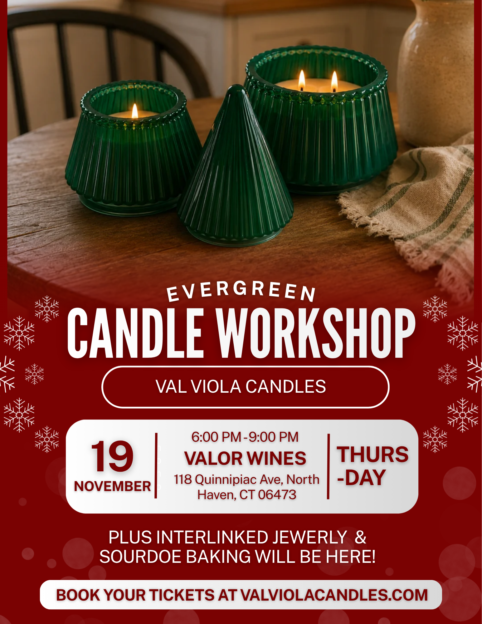Evergreen Candle Workshop at Valor Wines | November 19th