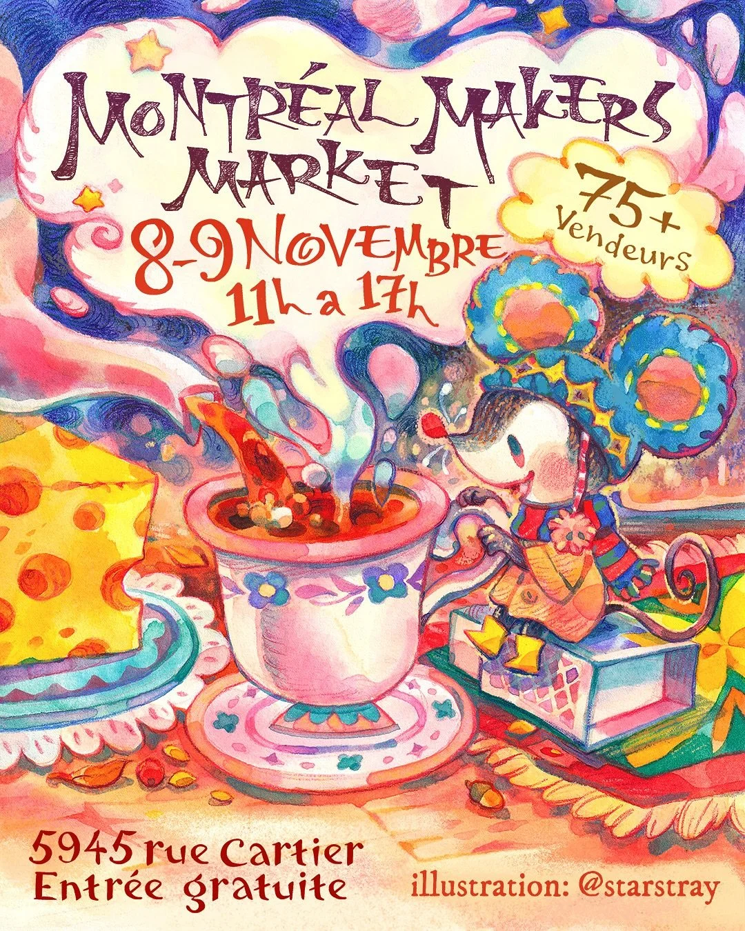 Tu viens? On s&rsquo;y retrouve? J&rsquo;aurais des prints en risographie, des bijoux, des nouvelle choses dont je n&rsquo;ai pas encore les photos BREF la saison des march&eacute;s de fin d&rsquo;ann&eacute;e commencent et &ccedil;a va &ecirc;tre co