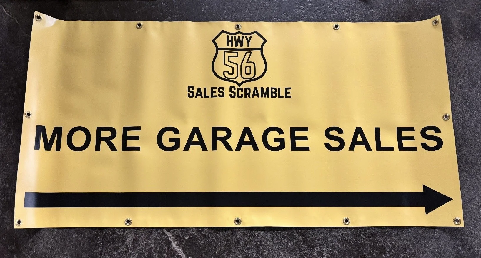 Directional Garage Sale Vinyl Banner - RENTAL