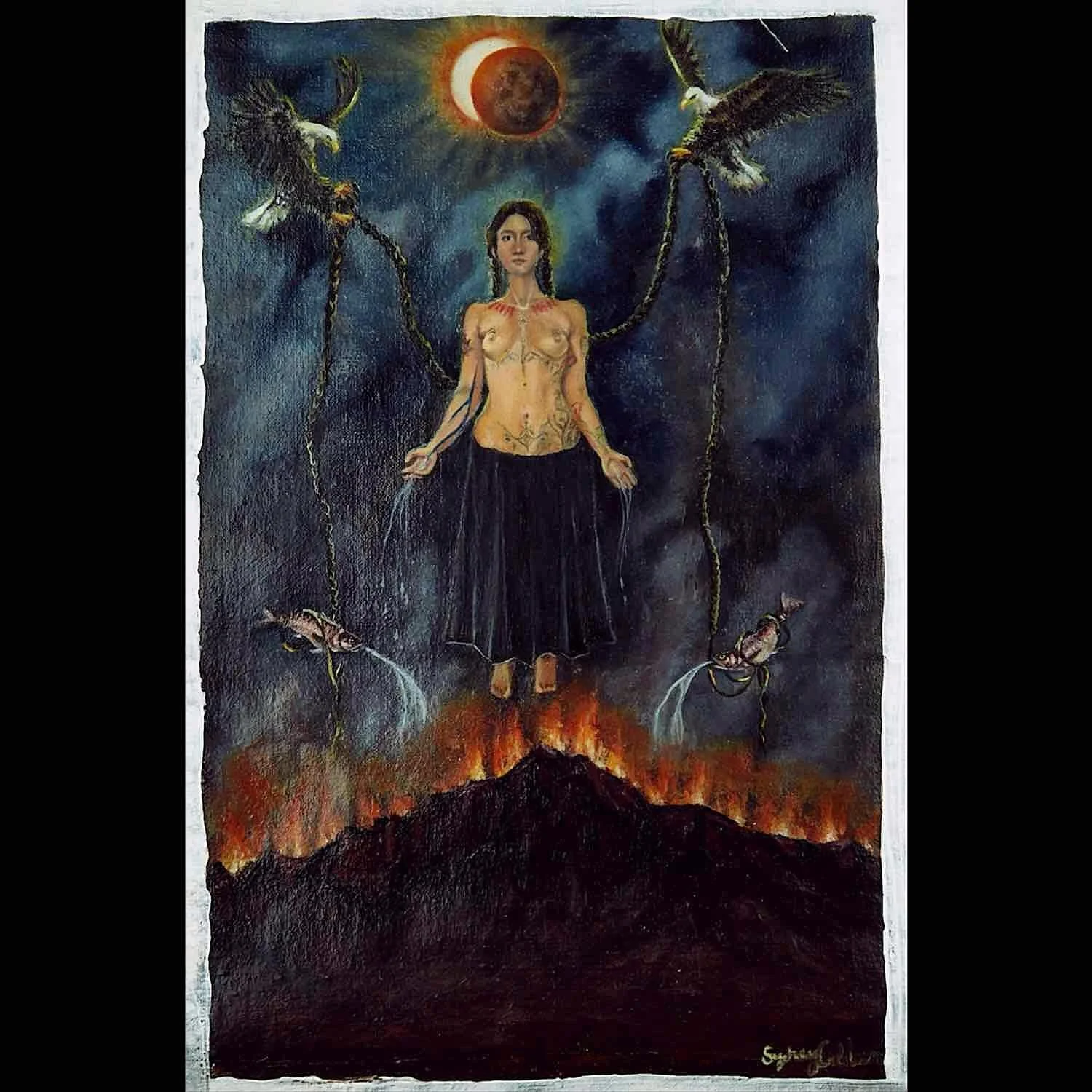 Sydney Calder&oacute;n
Eclipse in Aries
2023
Oil paint on linen
18x13 inches
@sydneycalderonart