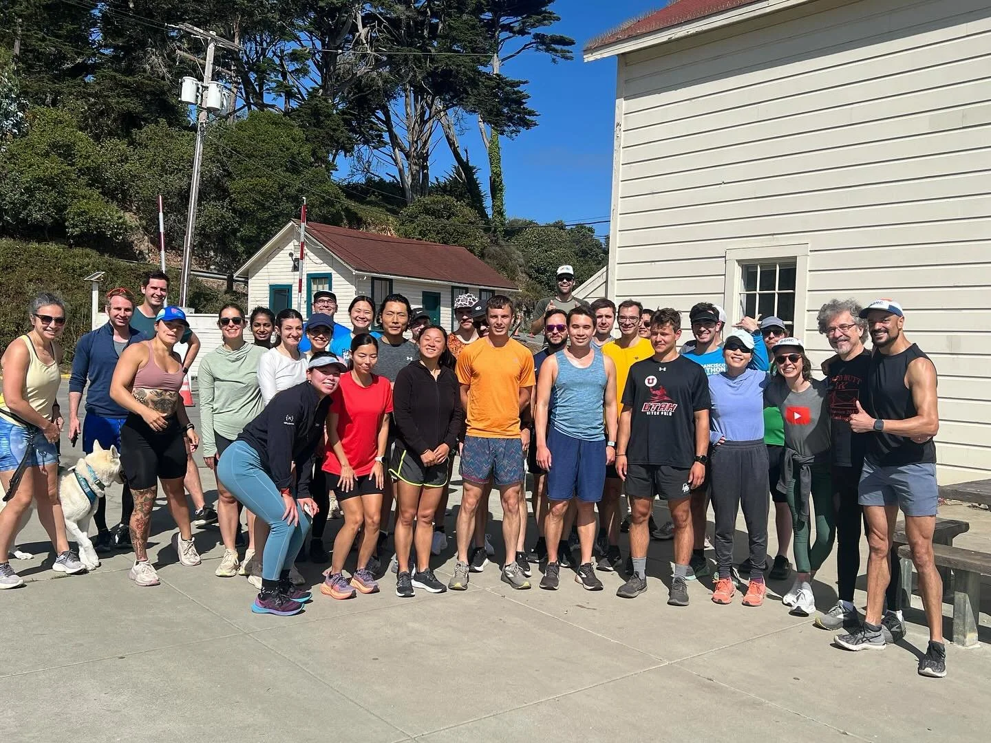 Great turnout at our Sunday run today! Finally enjoying a sunny morning in the city! Come join us at the Warming Hut at 10am next Sunday, we always have a few routes around the Presidio and Fort Mason!
