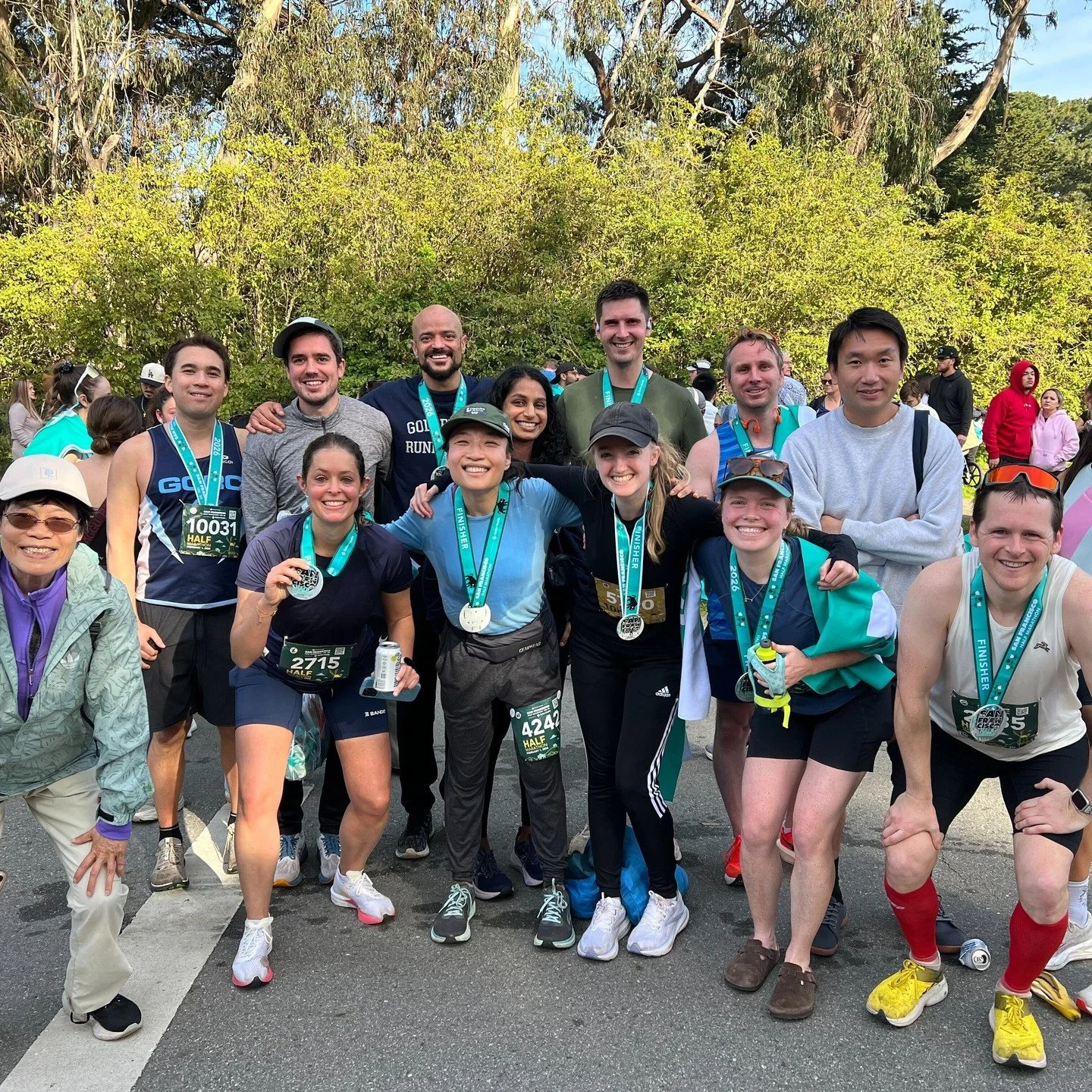 Huge day for GGRC at the @sanfranciscohalfmarathon 🏅💙

I lost count of the PRs we had today (in the 5K, 10K, and HM). Some showed up to race, others to pace, and others were absolute aces in supporting us all morning long.

Wish there were enough c