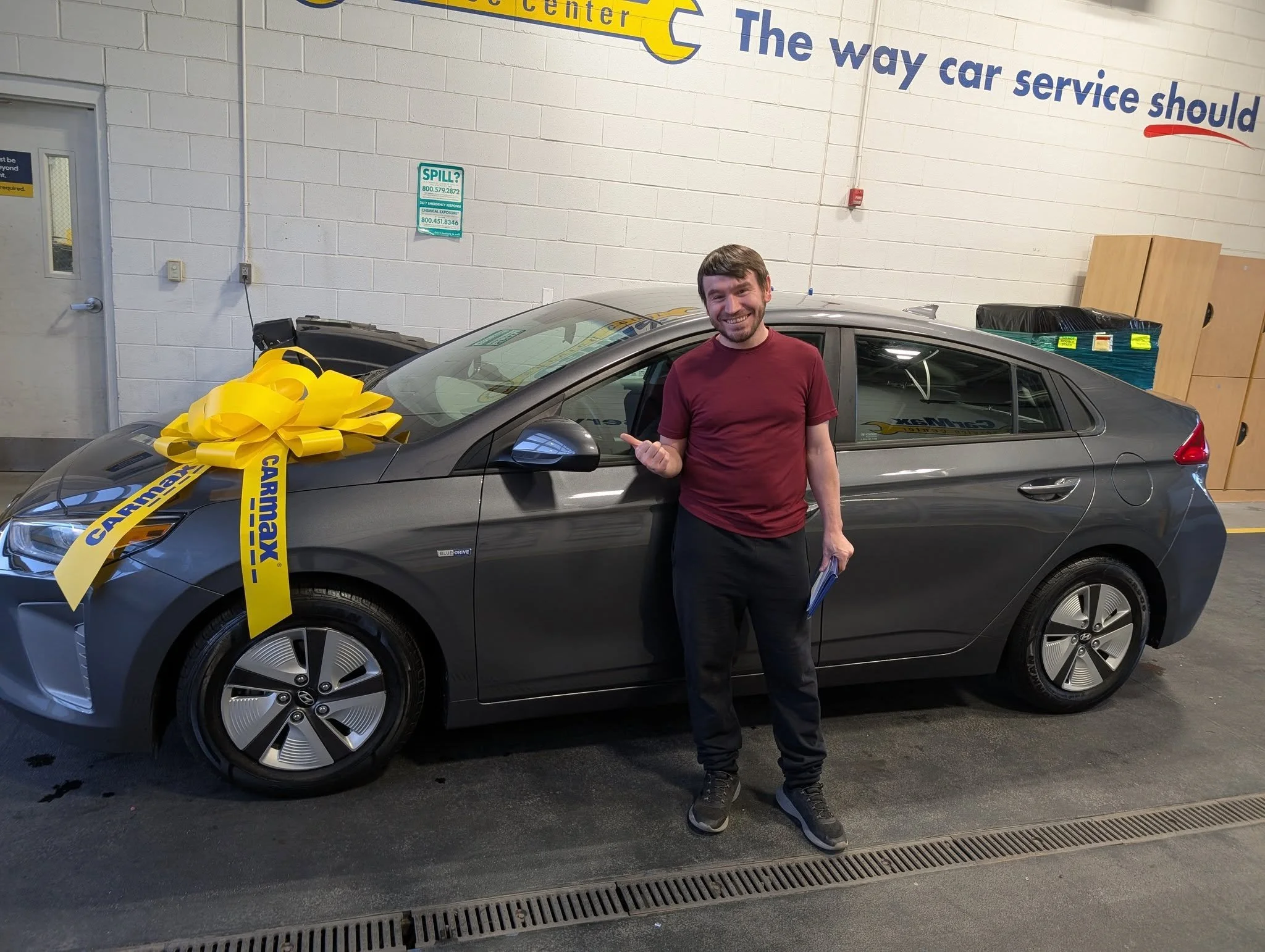This handsome man went and got a new car today!