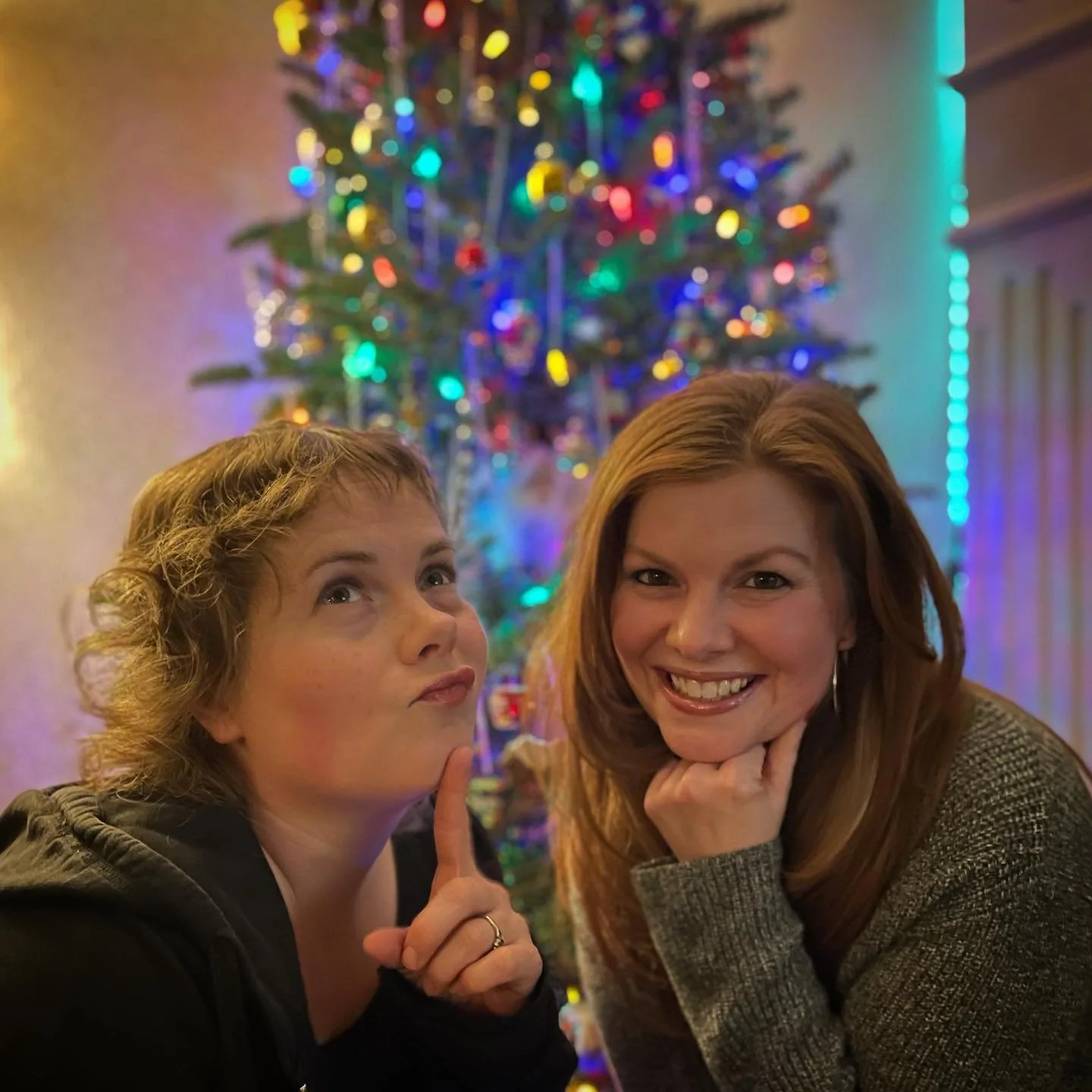 Yuletide Greetings from us goofballs at Family Recipes with Allison and Sarah!