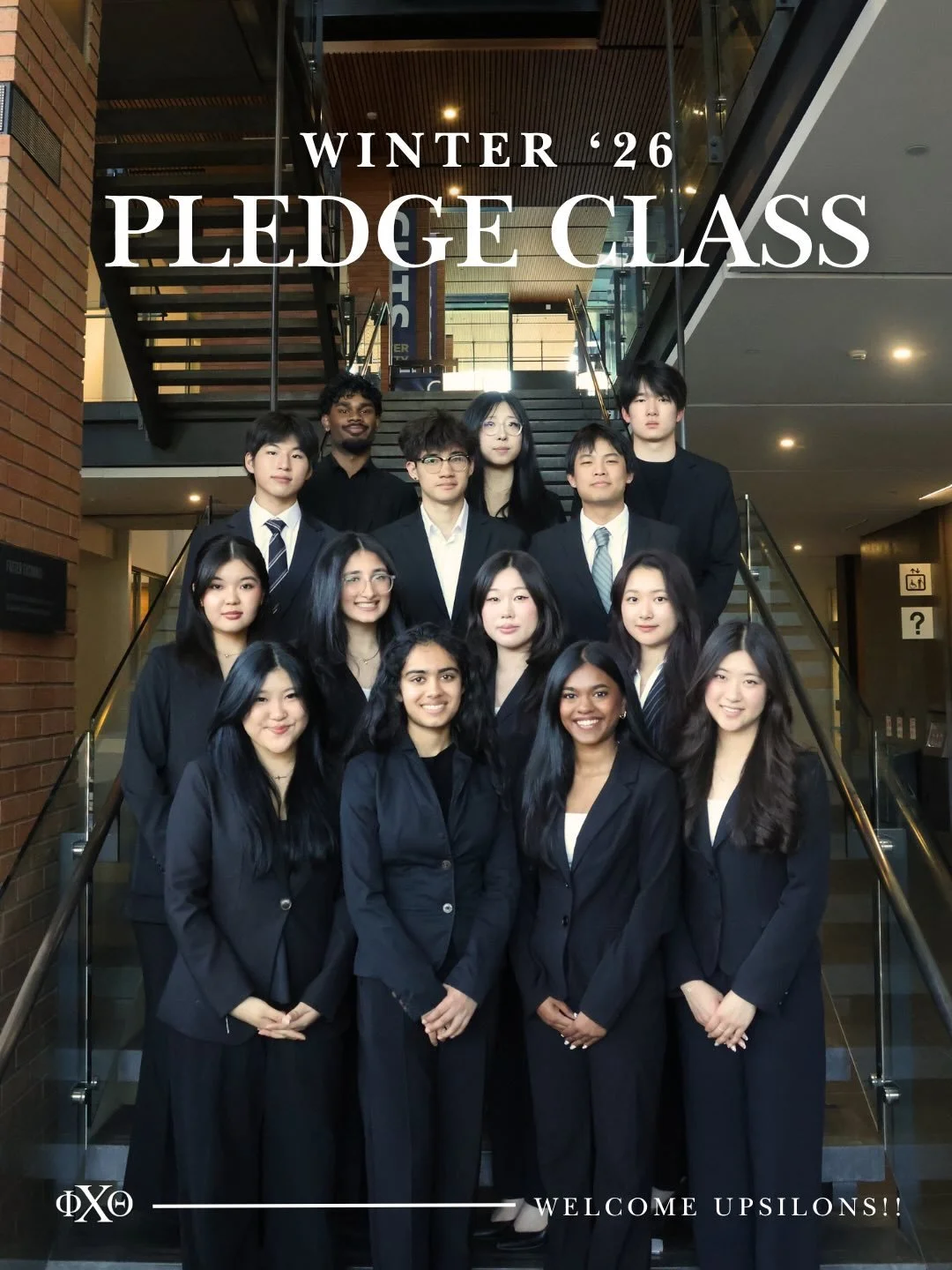 Introducing the Winter &lsquo;26 Upsilon Class! 💜🌟

Congratulations to our newest pledge class, we welcome you to the Zeta Pi chapter of Phi Chi Theta! We are so proud of you guys and cannot wait to see how much more you will accomplish.