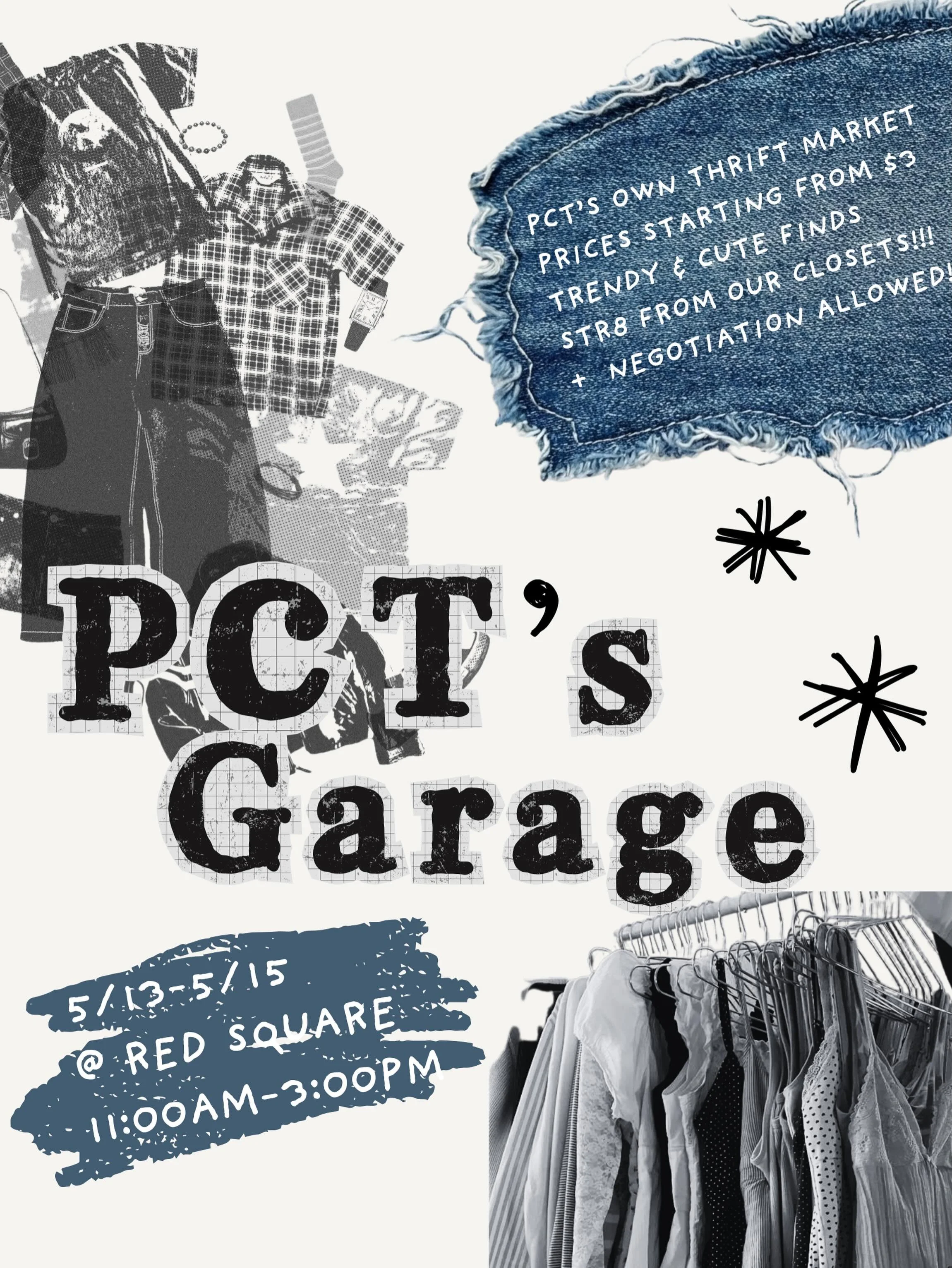 Closet cleanout for a cause👕💫

Shop trendy thrift finds straight from our actives&rsquo; closets, all at low prices starting from just $3 at PCT&rsquo;s Garage! From cute basics to unique pieces, every purchase helps make a difference.

A portion o