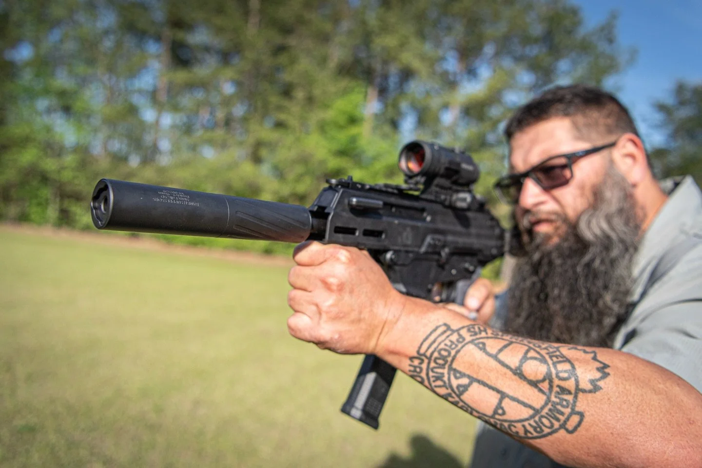 My @springfieldarmoryinc Kuna with the @shootbanish Banish 9, @nexus_firearms lower &amp; FRT trip paired with the @partisantriggers frt she just loves to have some fun #2a #guns #shooting #pewpew #merica