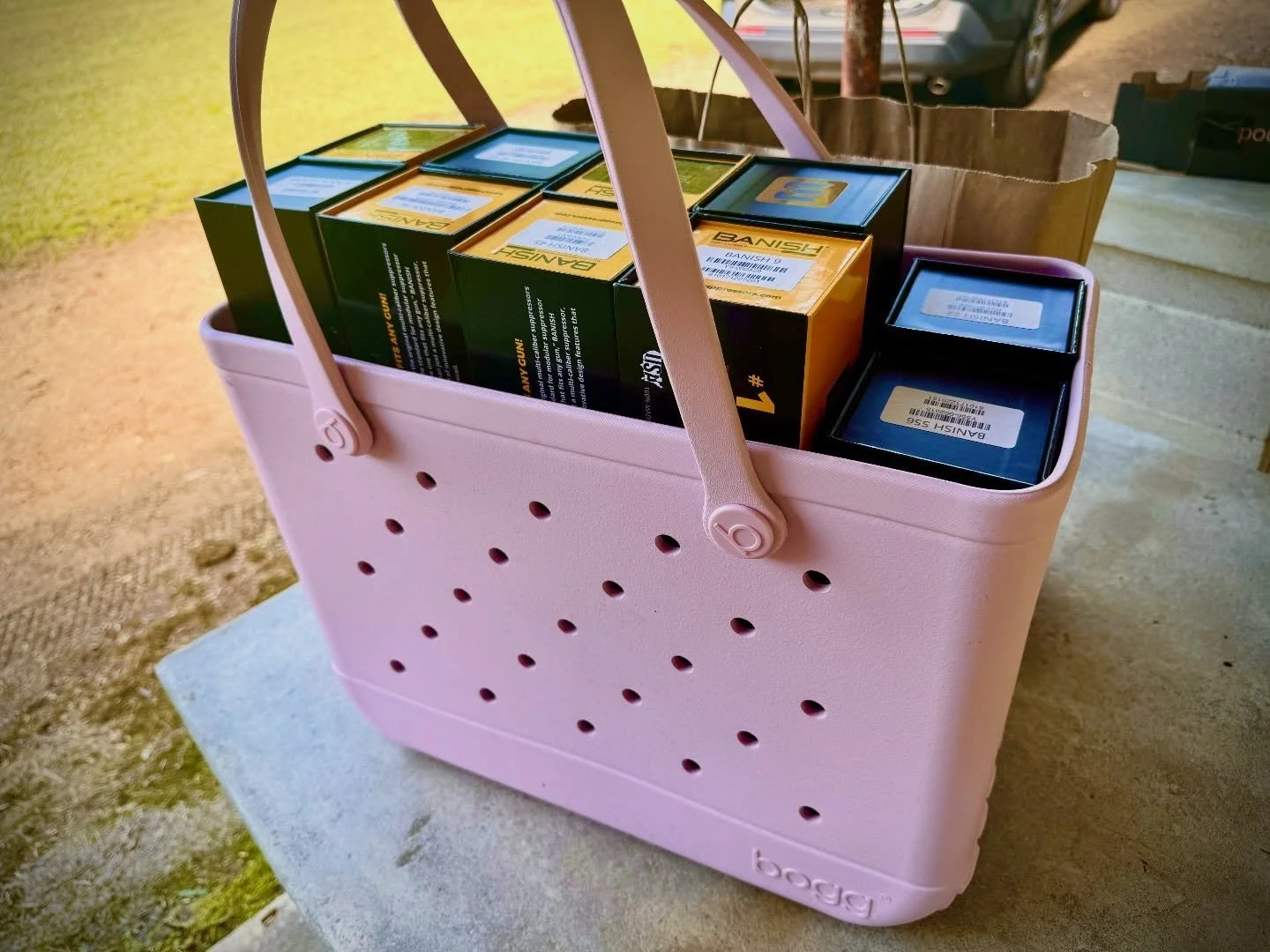 Who needs a Pelican case when you can use a tactical @boggbags to carry your collection of @shootbanish suppressors to the range. #2a #tactical #guns #shooting #merica