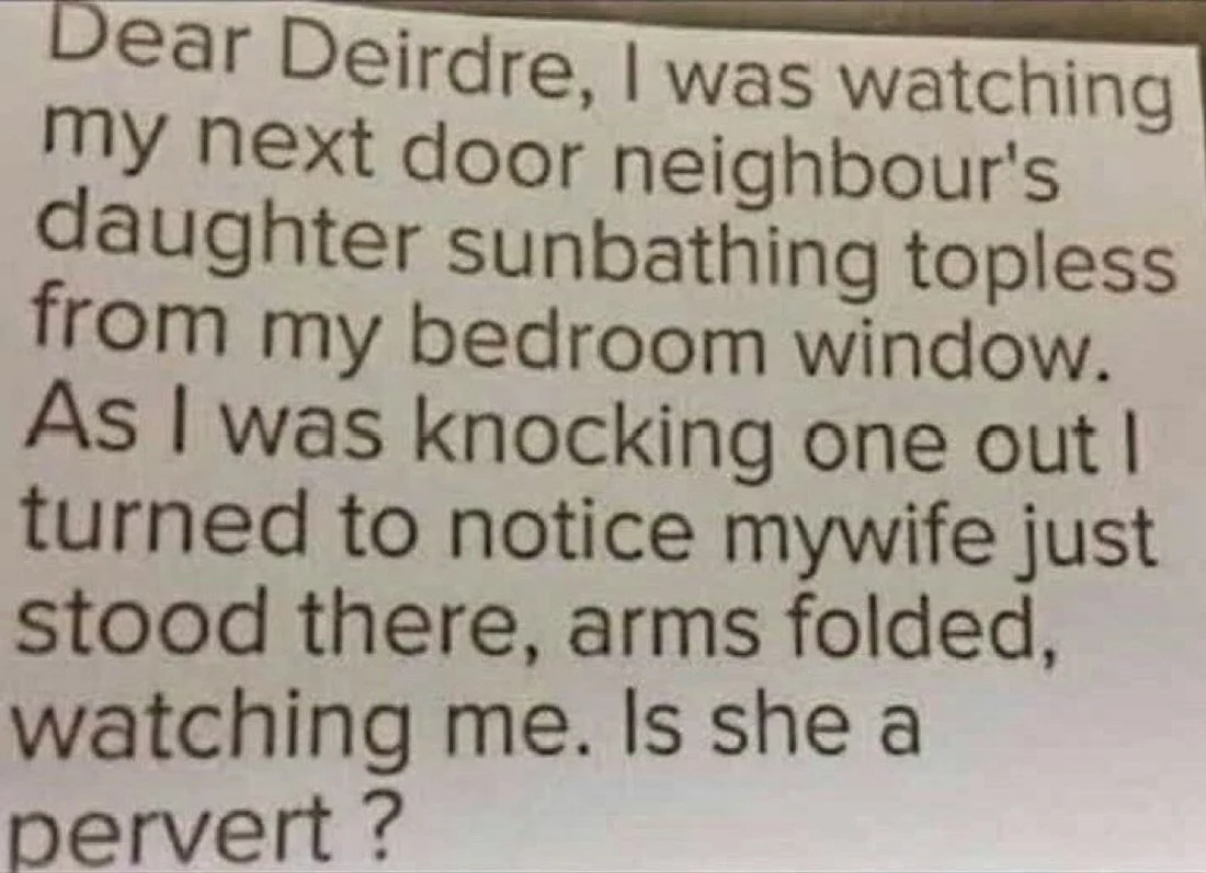 Ok who&rsquo;s the pervert in this situation? #funny #meme #questions #insta #wtf