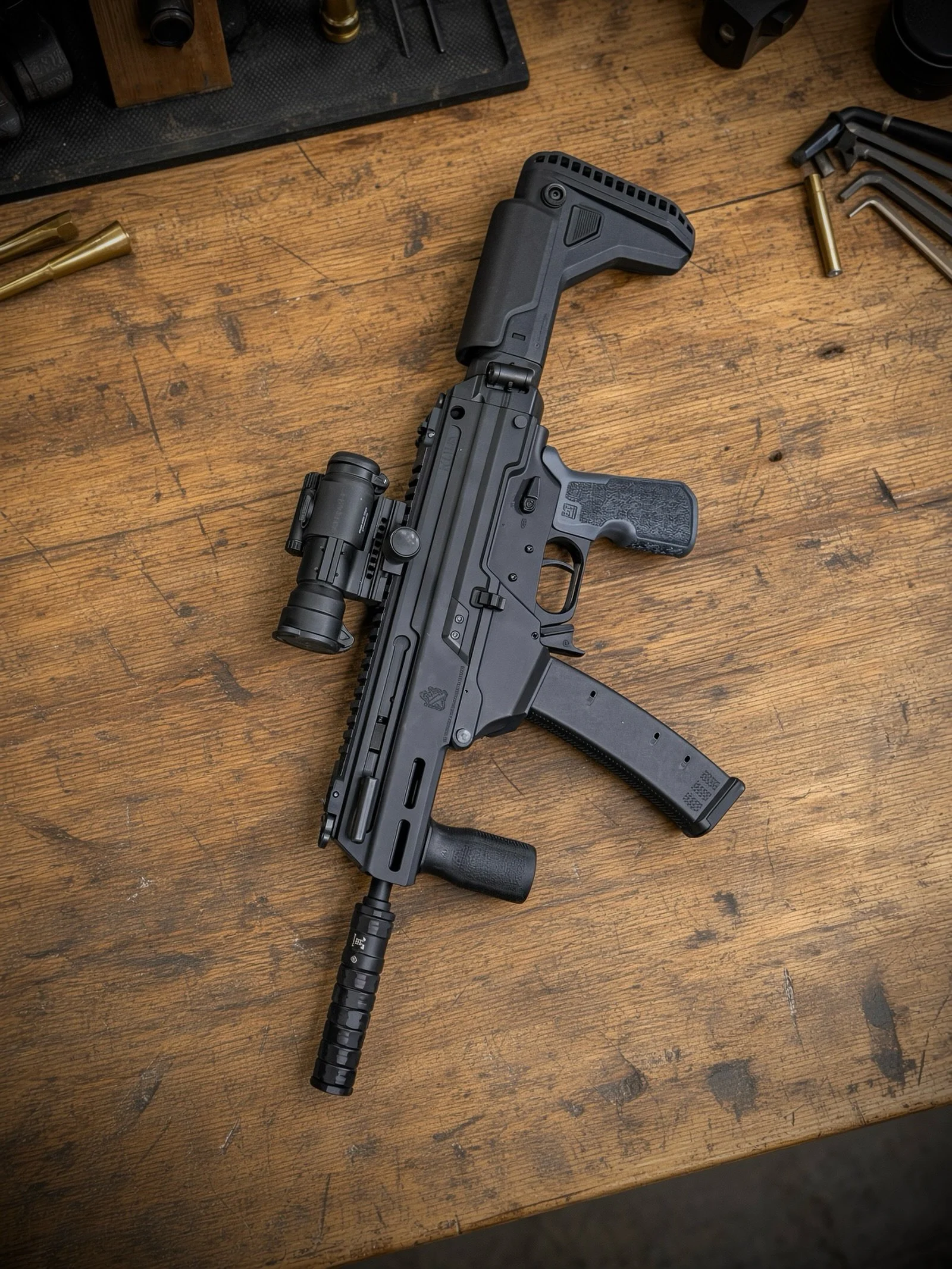 Gotta love the @springfieldarmoryinc Kuna, thats now super safe thanks to the @nexus_firearms lower, and @jkarmament suppresor and the @hb_industries UCS stock #guns #pewpew #9mm #2a #merica
