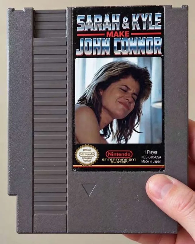 Oh shit, I found my original copy of the NES anti-AI training sim. Sarah and Kyle understood the assignment. I was just a kid doing my part with this extremely hands-on tutorial #funny #meme #ai #games #instagram