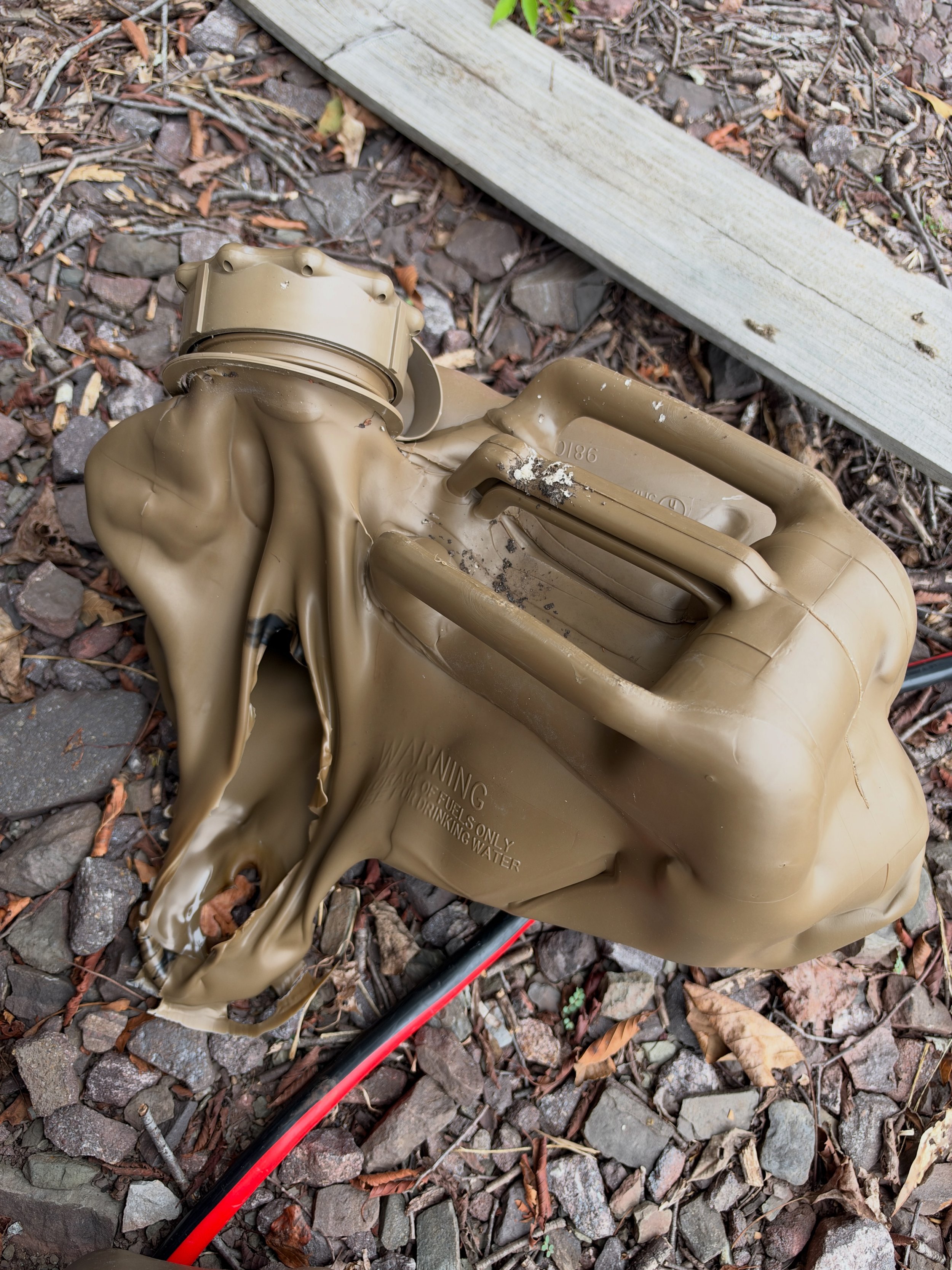 This was brand new, my dumbass put it too close to the generator exhaust hey there #hurricane #preparedness #survival #America #Instagram